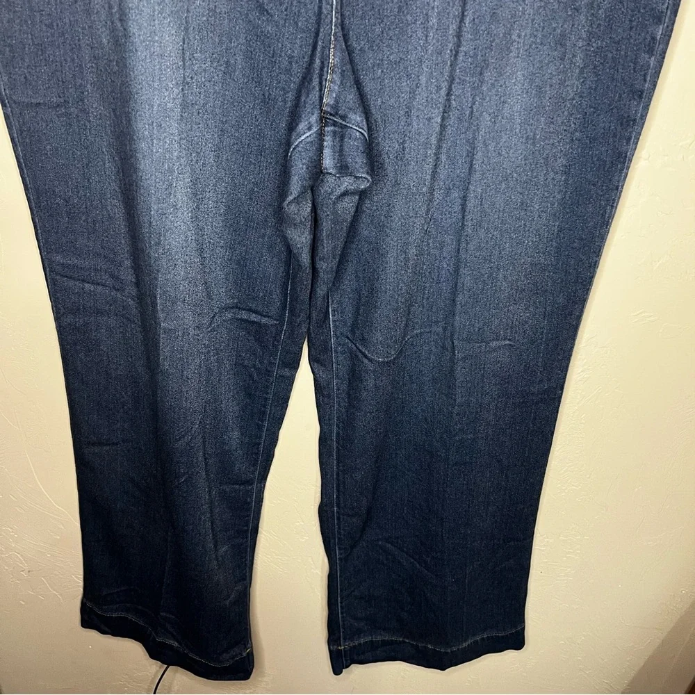 Lane Bryant Mid Rise Classic Fit Wide Leg Viscose Lyocel Long Tall Trouser Jeans